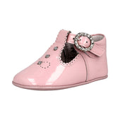 Andanines Baby Girl Pre-walker T-Bar Pram Shoe in Pink Patent
